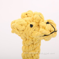 Wholesale Giraffe Shape Handmade Rope Dog Toy